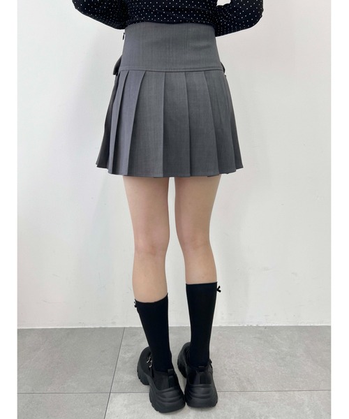 PHILLY(フィリー)の「ダブルリボンプリーツスカート(スカート・レディース・グレー/ブラック・FREE)」の13枚目の写真