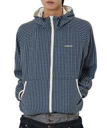 『OY/オーワイ』CHECK HOODED WINDBREAKER/チェックフードウィンドブレーカー