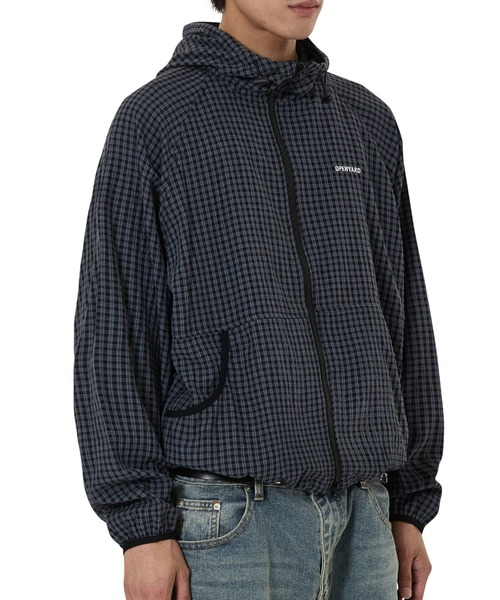 OY(オーワイ)の「『OY/オーワイ』CHECK HOODED WINDBREAKER/チェックフードウィンドブレーカー(その他アウター・レディース・ブラック/ネイビー・L)」の4枚目の写真