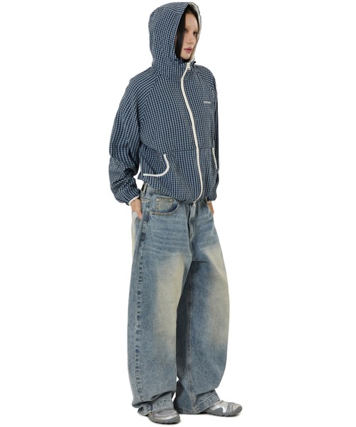 OY(オーワイ)の「『OY/オーワイ』CHECK HOODED WINDBREAKER/チェックフードウィンドブレーカー(その他アウター・レディース・ブラック/ネイビー・L)」の14枚目の写真