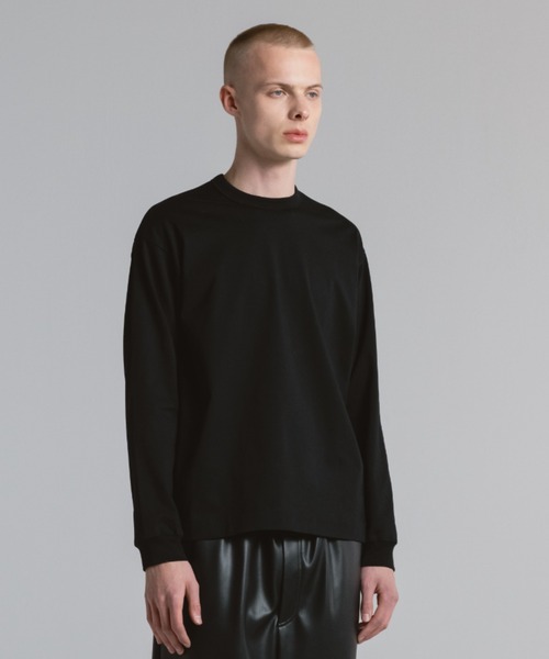 CINOH(チノ)の「COTTON JERSEY LONG SLEEVE T-SHIRT(Tシャツ/カットソー・メンズ・ホワイト/ブラック・46/48)」の12枚目の写真