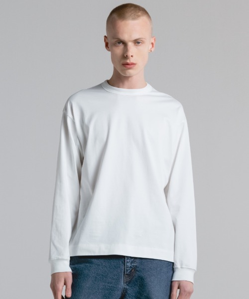 CINOH(チノ)の「COTTON JERSEY LONG SLEEVE T-SHIRT(Tシャツ/カットソー・メンズ・ホワイト/ブラック・46/48)」の14枚目の写真