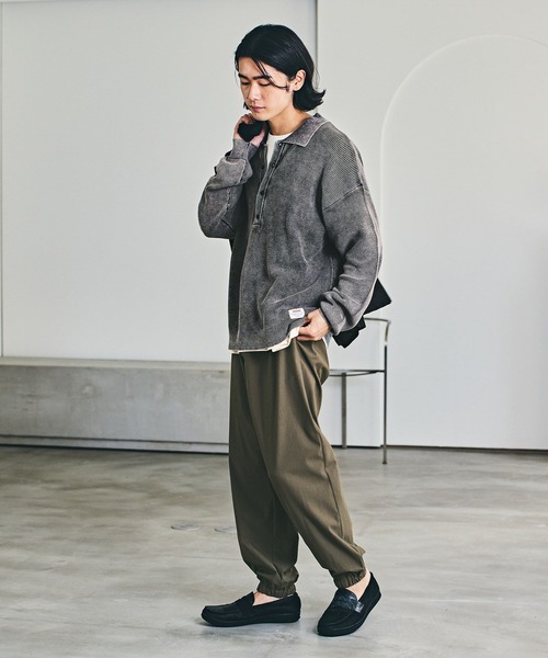 BAYFLOW（ベイフロー）の「フェードポロニットプルオーバー（ニット/セーター・メンズ・ピンク/ベージュ/チャコール・MEDIUM/LARGE）」の12枚目の写真