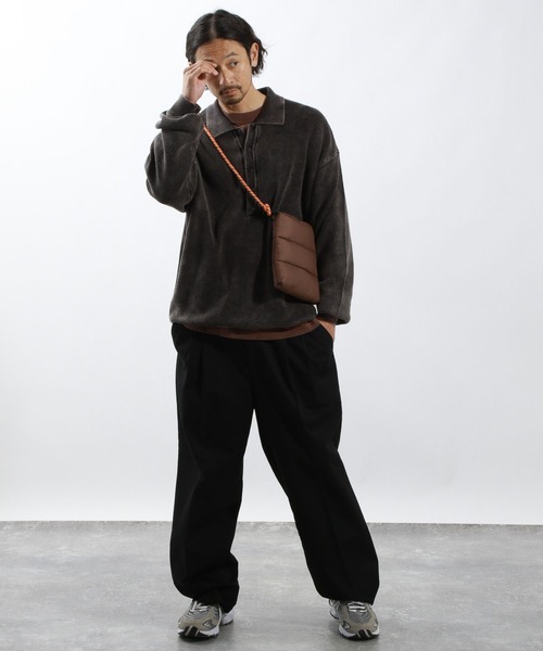 BAYFLOW（ベイフロー）の「フェードポロニットプルオーバー（ニット/セーター・メンズ・ピンク/ベージュ/チャコール・MEDIUM/LARGE）」の20枚目の写真