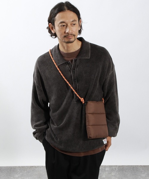 BAYFLOW（ベイフロー）の「フェードポロニットプルオーバー（ニット/セーター・メンズ・ピンク/ベージュ/チャコール・MEDIUM/LARGE）」の7枚目の写真