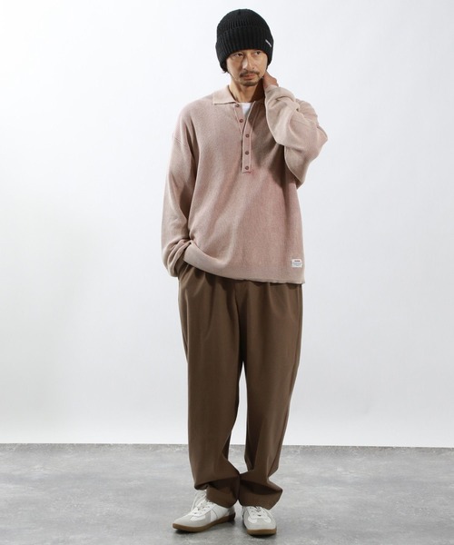 BAYFLOW（ベイフロー）の「フェードポロニットプルオーバー（ニット/セーター・メンズ・ピンク/ベージュ/チャコール・MEDIUM/LARGE）」の11枚目の写真