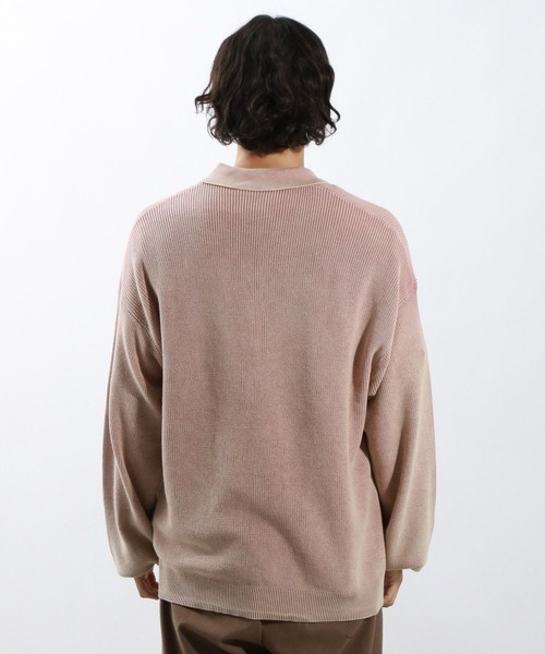 BAYFLOW（ベイフロー）の「フェードポロニットプルオーバー（ニット/セーター・メンズ・ピンク/ベージュ/チャコール・MEDIUM/LARGE）」の21枚目の写真