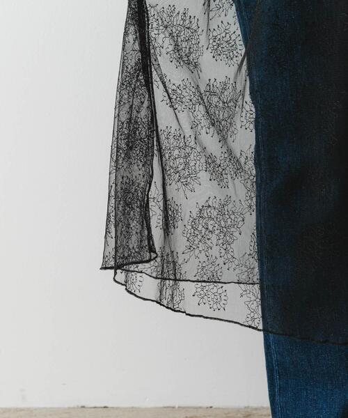 F by ROSSO（エフバイロッソ）の「F by ROSSO　チュールレースレイヤードスカート（スカート・レディース・ブラック/ホワイト・FREE）」の11枚目の写真