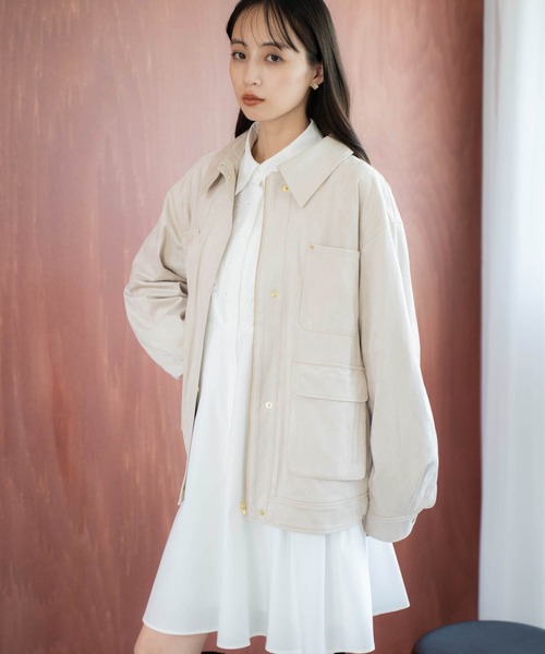 NOELA(ノエラ)の「フェイクスエードワークジャケット(その他アウター・レディース・ベージュ/モカ・M/S)」の3枚目の写真