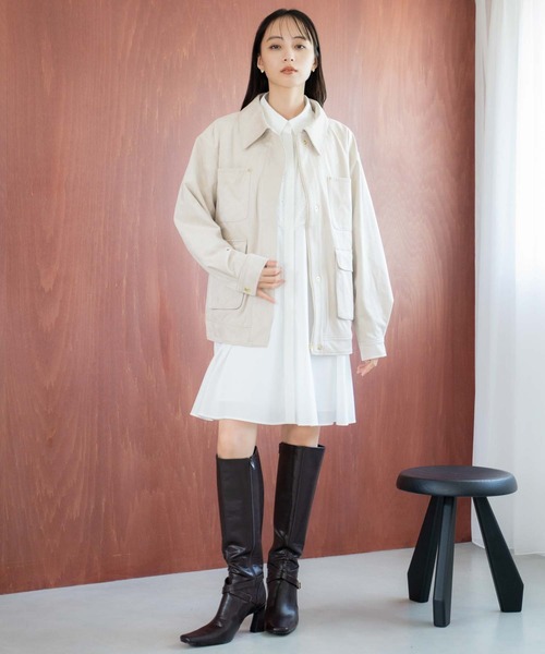 NOELA(ノエラ)の「フェイクスエードワークジャケット(その他アウター・レディース・ベージュ/モカ・M/S)」の8枚目の写真