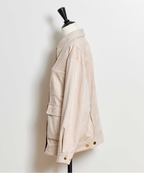 NOELA(ノエラ)の「フェイクスエードワークジャケット(その他アウター・レディース・ベージュ/モカ・M/S)」の12枚目の写真