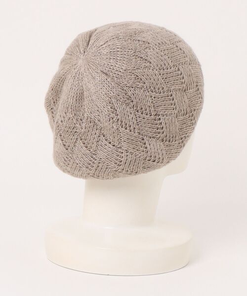 Ruben(ルーベン)の「CROSS KNIT BERET/クロスニット ベレー帽(ハンチング/ベレー帽・レディース・グレー/ブラック/ベージュ/ピンク・FREE)」の5枚目の写真