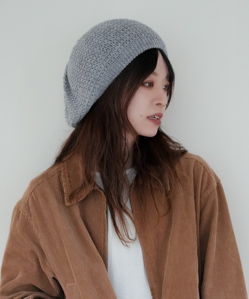 Ruben(ルーベン)の「CROSS KNIT BERET/クロスニット ベレー帽(ハンチング/ベレー帽・レディース・グレー/ブラック/ベージュ/ピンク・FREE)」の20枚目の写真