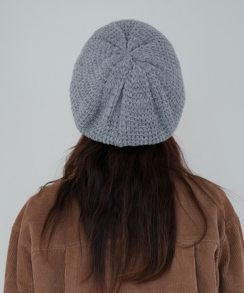 Ruben(ルーベン)の「CROSS KNIT BERET/クロスニット ベレー帽(ハンチング/ベレー帽・レディース・グレー/ブラック/ベージュ/ピンク・FREE)」の17枚目の写真