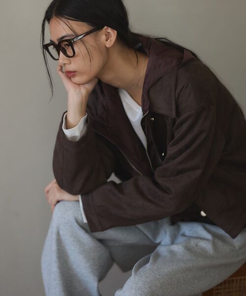 CRAFT STANDARD BOUTIQUE（クラフトスタンダードブティック）の「フェイクスエードブルゾン◆（ブルゾン・レディース・ブラウン/チャコールグレー・FREE）」の10枚目の写真