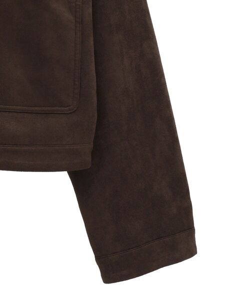 CRAFT STANDARD BOUTIQUE（クラフトスタンダードブティック）の「フェイクスエードブルゾン◆（ブルゾン・レディース・ブラウン/チャコールグレー・FREE）」の4枚目の写真