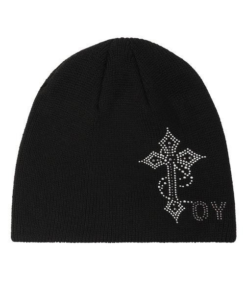 OY（オーワイ）の「『OY/オーワイ』EMBELLISHED CROSS BEANIE/ラインストーン ビーニー（ニットキャップ/ビーニー・レディース・ブラック・FREE）」の6枚目の写真
