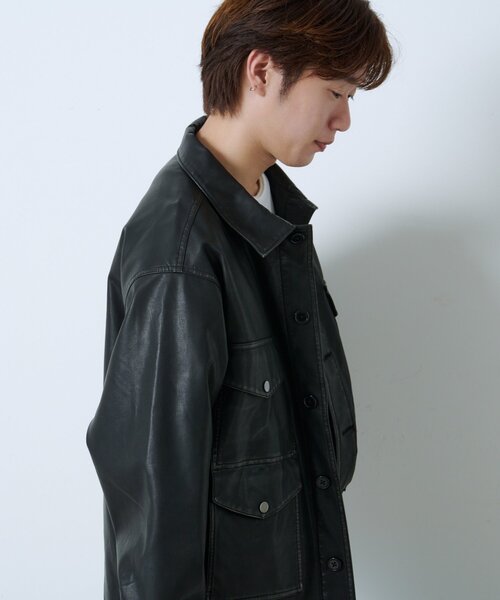 Kastane（カスタネ）の「【UNISEX/2サイズ展開】クルーザージャケット（その他アウター・レディース・ブラウン/ブラック・1/2）」の9枚目の写真