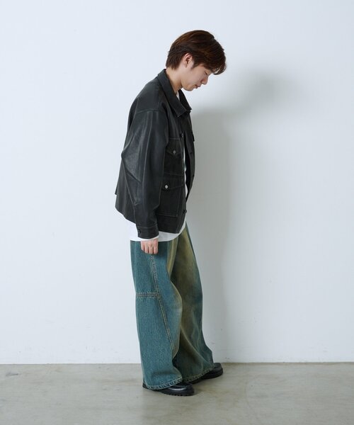 Kastane（カスタネ）の「【UNISEX/2サイズ展開】クルーザージャケット（その他アウター・レディース・ブラウン/ブラック・1/2）」の13枚目の写真