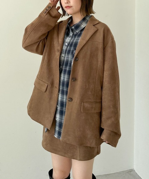 archives（アルシーヴ）の「【ＳＥＴＵＰ対応】スウェードテーラードジャケット（テーラードジャケット・レディース・キャメル/ブラウン・MEDIUM）」の5枚目の写真