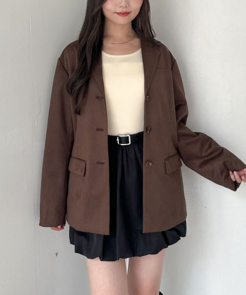 archives（アルシーヴ）の「【ＳＥＴＵＰ対応】スウェードテーラードジャケット（テーラードジャケット・レディース・キャメル/ブラウン・MEDIUM）」の12枚目の写真