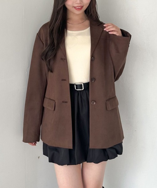 archives（アルシーヴ）の「【ＳＥＴＵＰ対応】スウェードテーラードジャケット（テーラードジャケット・レディース・キャメル/ブラウン・MEDIUM）」の11枚目の写真