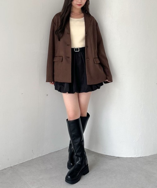 archives（アルシーヴ）の「【ＳＥＴＵＰ対応】スウェードテーラードジャケット（テーラードジャケット・レディース・キャメル/ブラウン・MEDIUM）」の10枚目の写真