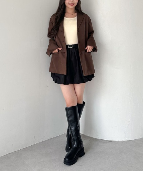 archives（アルシーヴ）の「【ＳＥＴＵＰ対応】スウェードテーラードジャケット（テーラードジャケット・レディース・キャメル/ブラウン・MEDIUM）」の9枚目の写真