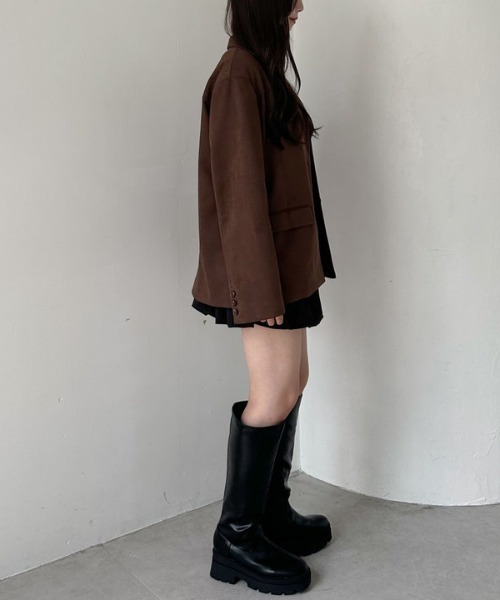 archives（アルシーヴ）の「【ＳＥＴＵＰ対応】スウェードテーラードジャケット（テーラードジャケット・レディース・キャメル/ブラウン・MEDIUM）」の8枚目の写真