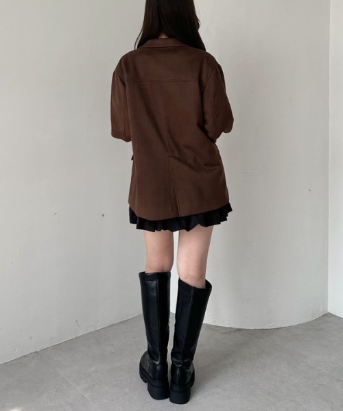 archives（アルシーヴ）の「【ＳＥＴＵＰ対応】スウェードテーラードジャケット（テーラードジャケット・レディース・キャメル/ブラウン・MEDIUM）」の7枚目の写真