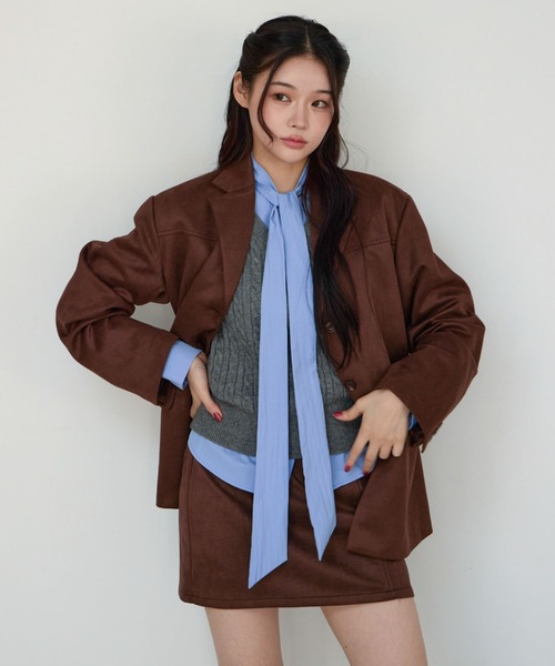 archives（アルシーヴ）の「【ＳＥＴＵＰ対応】スウェードテーラードジャケット（テーラードジャケット・レディース・キャメル/ブラウン・MEDIUM）」の18枚目の写真