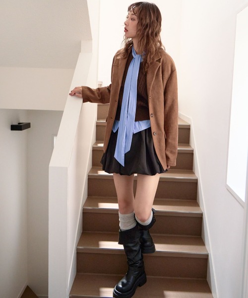 archives（アルシーヴ）の「【ＳＥＴＵＰ対応】スウェードテーラードジャケット（テーラードジャケット・レディース・キャメル/ブラウン・MEDIUM）」の20枚目の写真