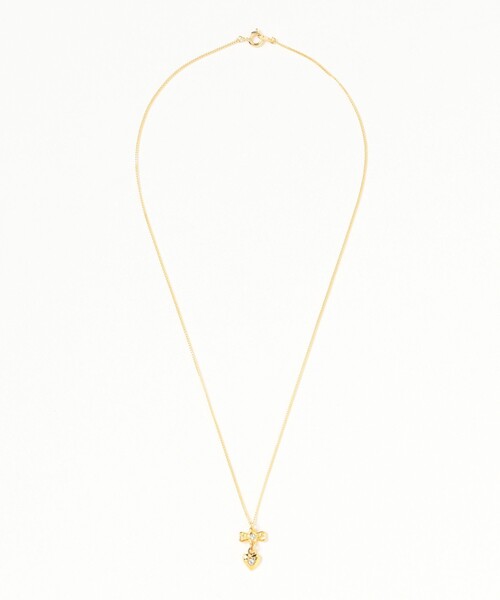 Ray BEAMS（レイビームス）の「ハート＆リボン ネックレス（ネックレス・レディース・ゴールド・ONE SIZE）」の2枚目の写真