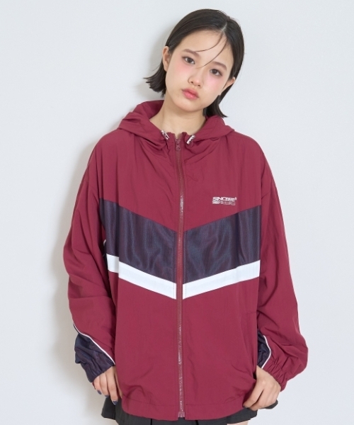 LOVETOXIC（ラブトキシック）の「【LTXC】ルーズラインブルゾン（ブルゾン・キッズ・ブラック/オフホワイト/エンジ・S:140cm/L:160cm/M:150cm）」の3枚目の写真