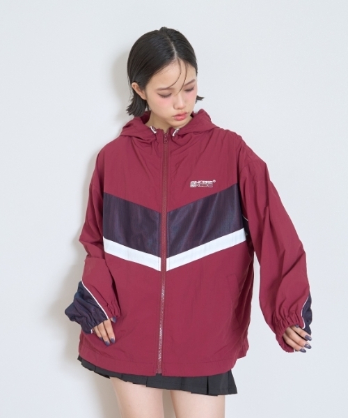 LOVETOXIC（ラブトキシック）の「【LTXC】ルーズラインブルゾン（ブルゾン・キッズ・ブラック/オフホワイト/エンジ・S:140cm/L:160cm/M:150cm）」の15枚目の写真