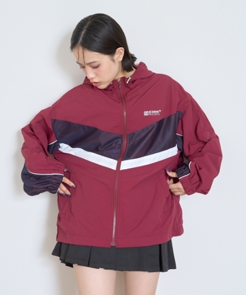 LOVETOXIC（ラブトキシック）の「【LTXC】ルーズラインブルゾン（ブルゾン・キッズ・ブラック/オフホワイト/エンジ・S:140cm/L:160cm/M:150cm）」の14枚目の写真