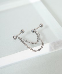 EVER METAL（エバーメタル ever metal EVER METAL）の「EVER METAL 日本製 金属アレルギー対策 サージカルステンレス 316L ボディピアス ストレートバーベル チャーム ジルコニア ピアス（ピアス（片耳用））」