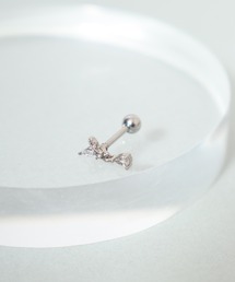 BIZOUX 花モチーフ ピアス(片耳用) ビズー公式】マルチカラージュエル K10/K18/PTピアス(片耳