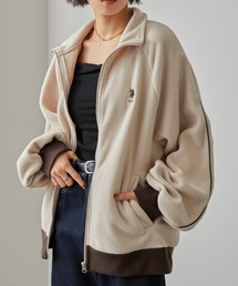 U.S. POLO ASSN. /ユーエスポロアッスン 別注 ワンポイント刺繍 サイドラインフリーストラックジャケットベージュ