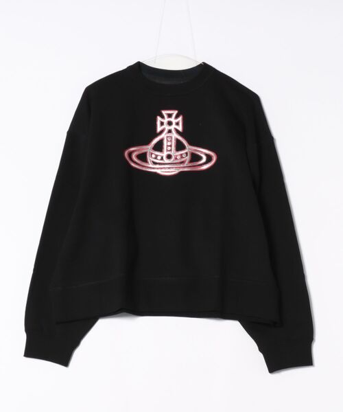 ｵｰｶﾞﾆｯｸｺｯﾄﾝ裏毛ﾒﾀﾘｯｸﾈｵﾝｵｰﾌﾞﾘﾗｯｸｽｽｳｪｯﾄ（スウェット）｜Vivienne