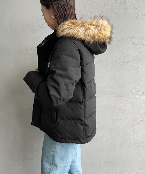 美品　DANTON ショート丈　タッサーダウンジャケット ブラック DANTON/ダントン] ショート丈 タッサーダウンジャケット（ダウン