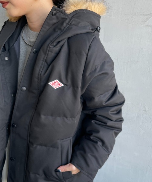 最終値下げ　ダントン タッサー　ダウンジャケット ブラック 34サイズ 美品 DANTON/ダントン] ショート丈 タッサーダウンジャケット（ダウン