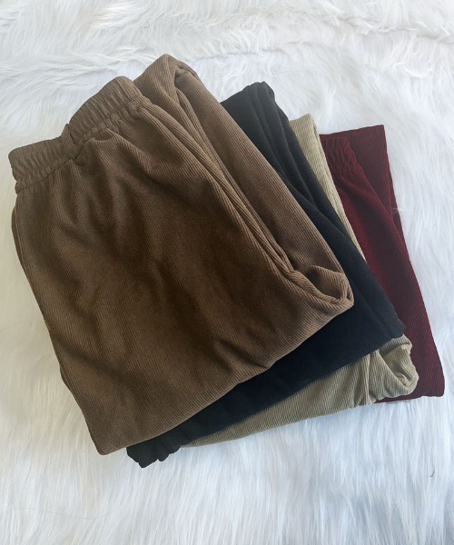 shoppinggo(ショッピングゴー)の「裏起毛パンツ ベルト付き ワイドパンツ ジョガーパンツ ルームウェア ガウチョパンツ(その他パンツ・レディース・キャメル/ワインレッド/ベージュ/ブラック・M/L)」の19枚目の写真