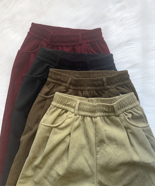 shoppinggo(ショッピングゴー)の「裏起毛パンツ ベルト付き ワイドパンツ ジョガーパンツ ルームウェア ガウチョパンツ(その他パンツ・レディース・キャメル/ワインレッド/ベージュ/ブラック・M/L)」の20枚目の写真