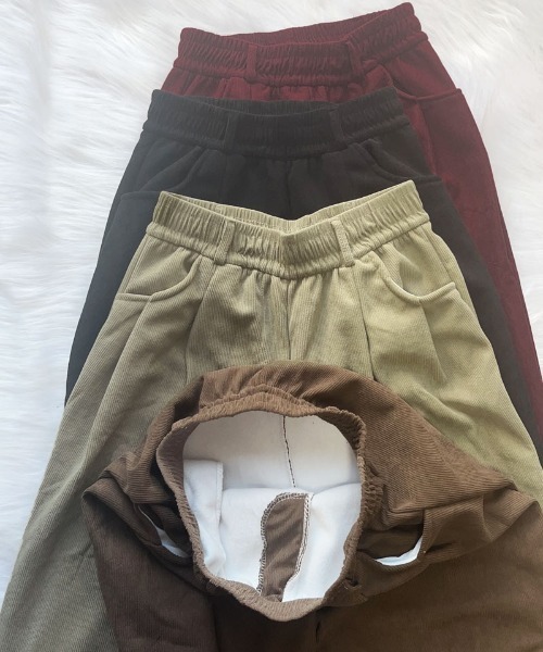 shoppinggo(ショッピングゴー)の「裏起毛パンツ ベルト付き ワイドパンツ ジョガーパンツ ルームウェア ガウチョパンツ(その他パンツ・レディース・キャメル/ワインレッド/ベージュ/ブラック・M/L)」の21枚目の写真