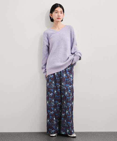 ニュアンスフラワープリントワイドパンツ（その他パンツ）｜LE CERCLE