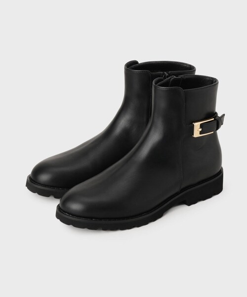 UNTITLED（アンタイトル）の「【軽量】バックルジョッキーブーツ（ブーツ・レディース・ブラック・25/30/35/40/45）」の3枚目の写真