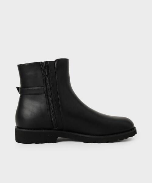 UNTITLED（アンタイトル）の「【軽量】バックルジョッキーブーツ（ブーツ・レディース・ブラック・25/30/35/40/45）」の4枚目の写真