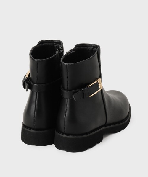 UNTITLED（アンタイトル）の「【軽量】バックルジョッキーブーツ（ブーツ・レディース・ブラック・25/30/35/40/45）」の5枚目の写真