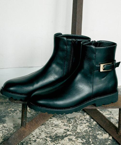 UNTITLED（アンタイトル）の「【軽量】バックルジョッキーブーツ（ブーツ・レディース・ブラック・25/30/35/40/45）」の9枚目の写真